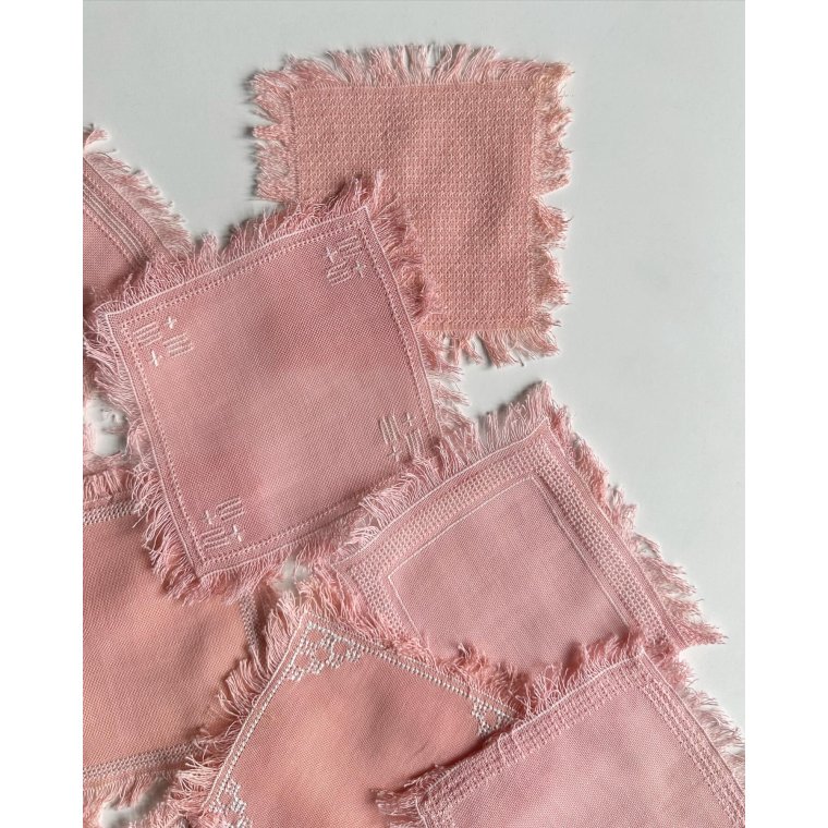 Mellemlgsservietter, hndbroderede, 12 stk samlet, NB