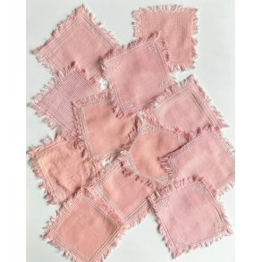 Mellemlgsservietter, hndbroderede, 12 stk samlet, NB