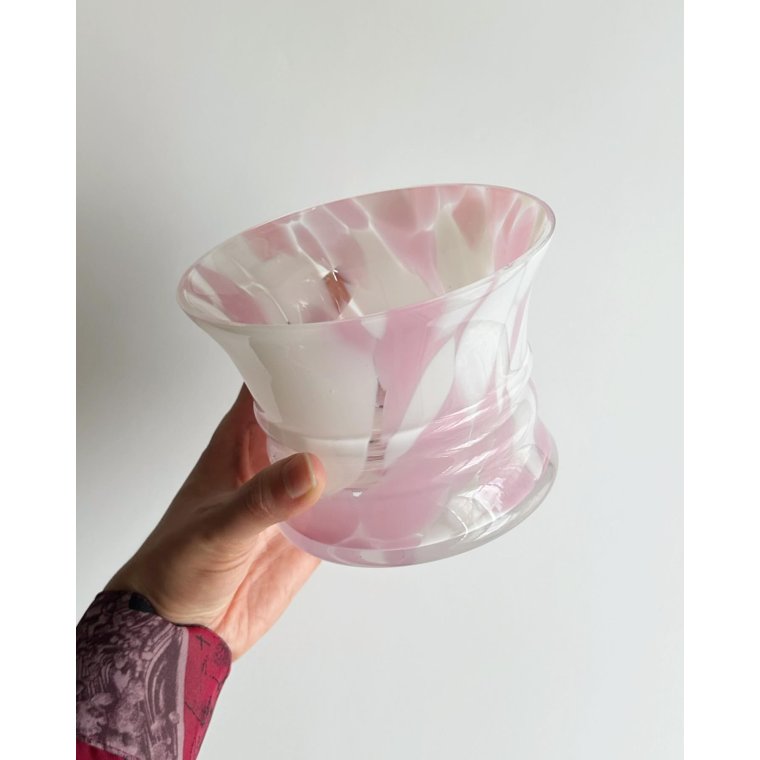 Urtepotteskjuler klar/lyserd/hvid glas