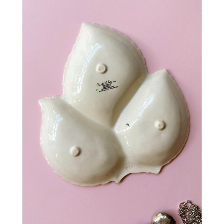 Carlton Ware, bladformet cabaretfad med blomster