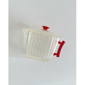 Plastic jar w lid, USA, NB