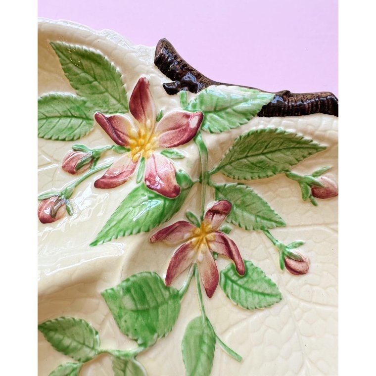 Carlton Ware, bladformet cabaretfad med blomster