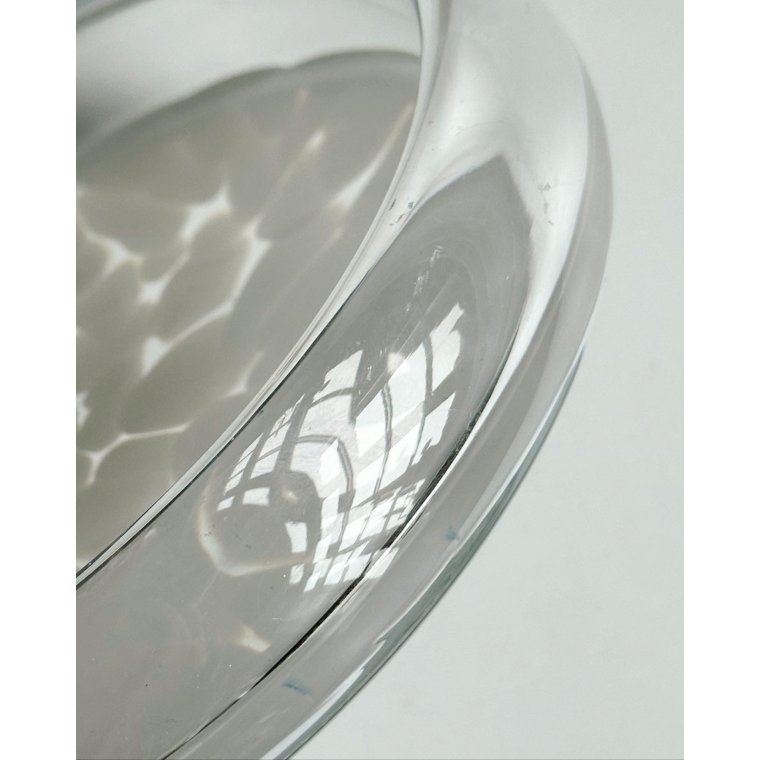 Hvidmeleret glas m klar kant, NB