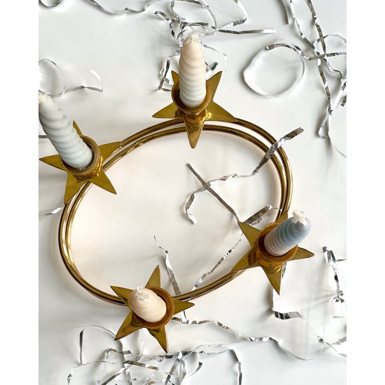 Adventsstage m stjerner, oval