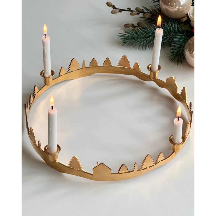 Guldbelagt adventsstage