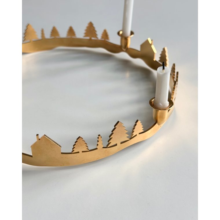 Guldbelagt adventsstage