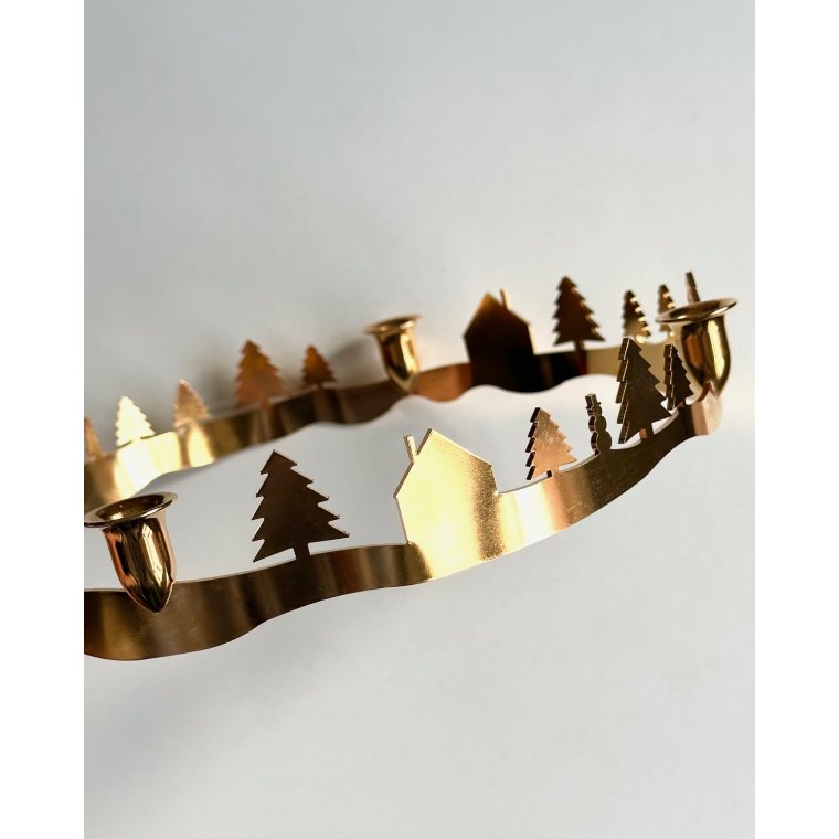 Guldbelagt adventsstage