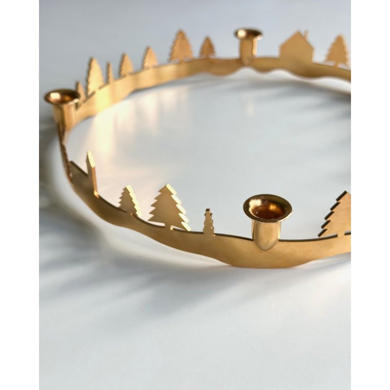 Guldbelagt adventsstage