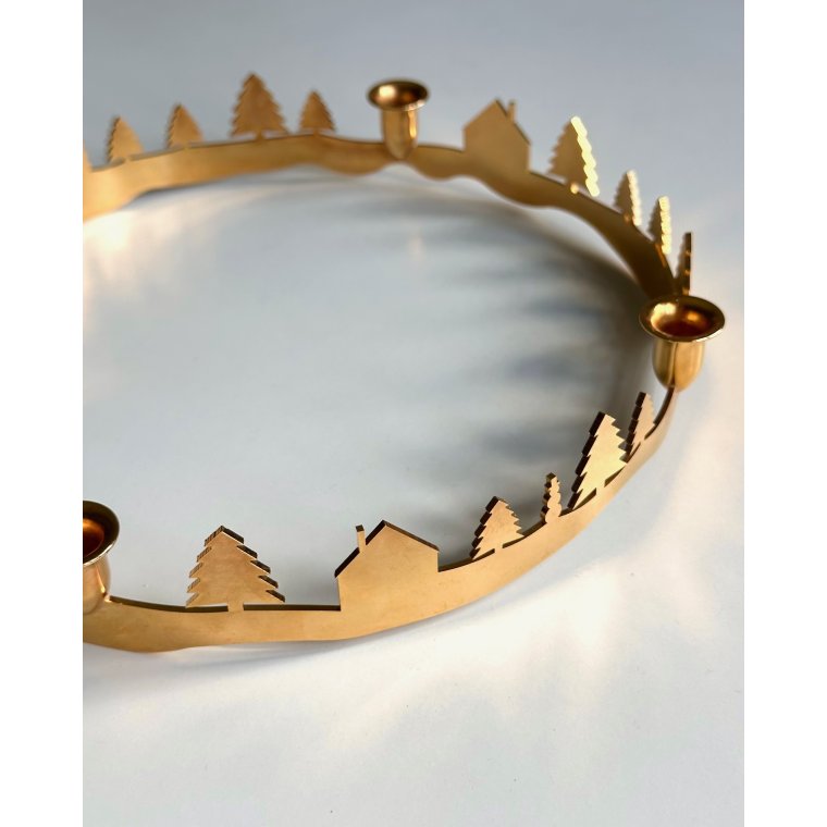 Guldbelagt adventsstage