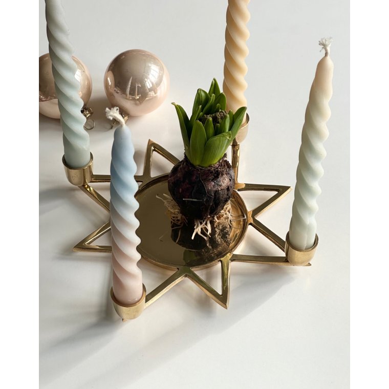 Adventsstage, stjerneformet messing