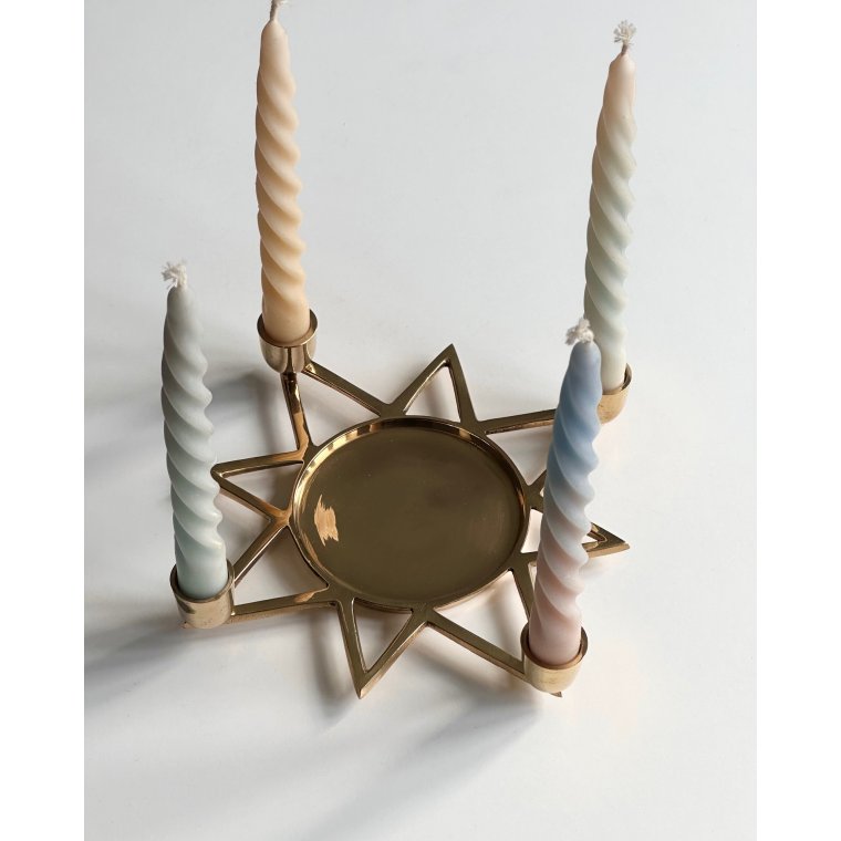 Adventsstage, stjerneformet messing