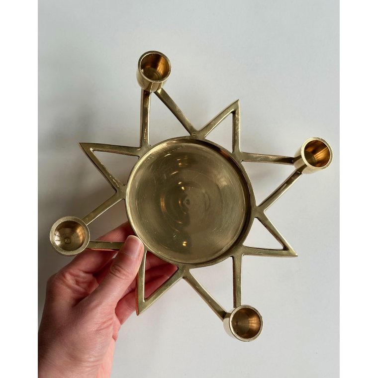 Adventsstage, stjerneformet messing