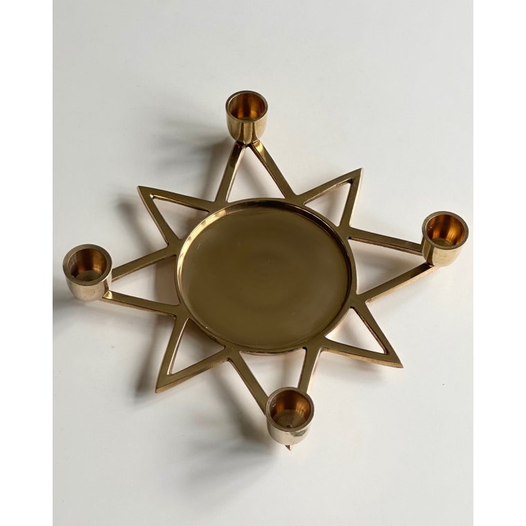 Adventsstage, stjerneformet messing