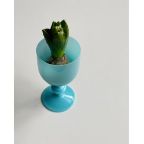 Wine glass, turquoise opaline glass