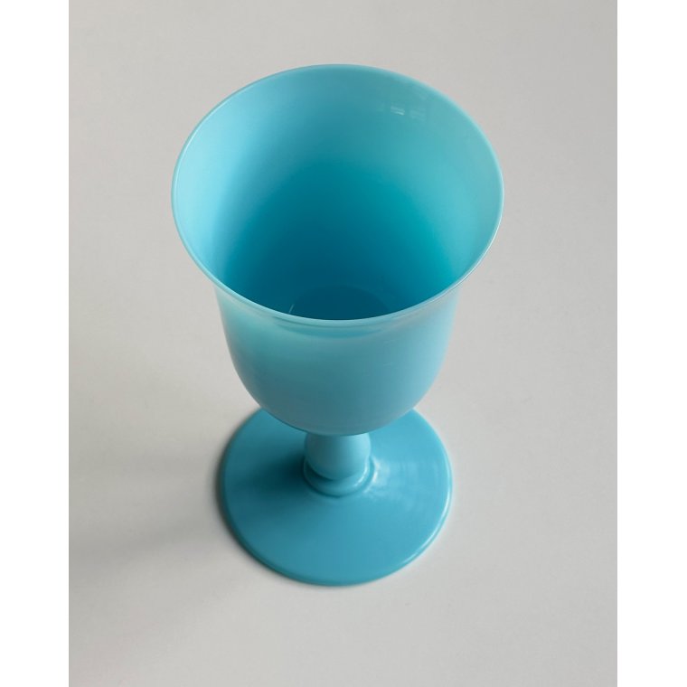 Vinglas, turkis opalineglas, kraftig