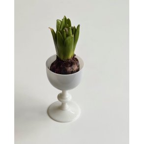Wine glass, white opaline glass