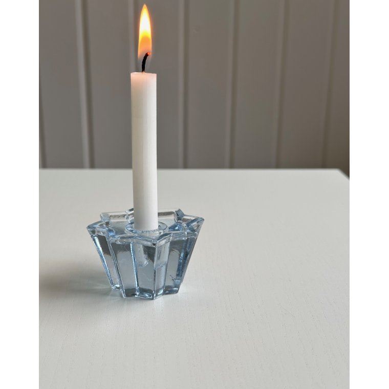 Star candleholder, light blue, NB