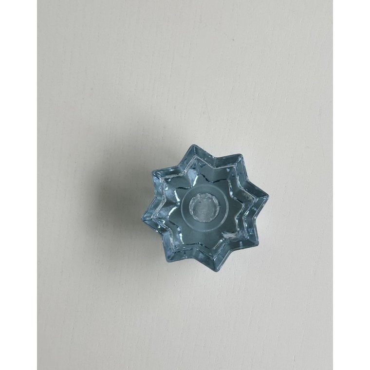 Star candleholder, light blue, NB