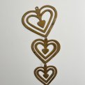 Brass hearts, set of 3