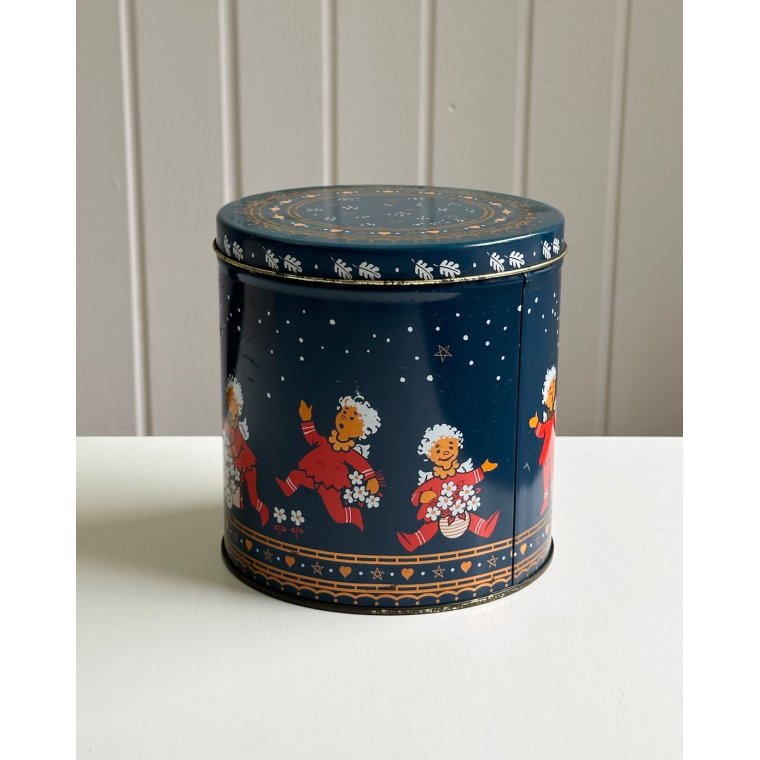 Patinated Christmas tin