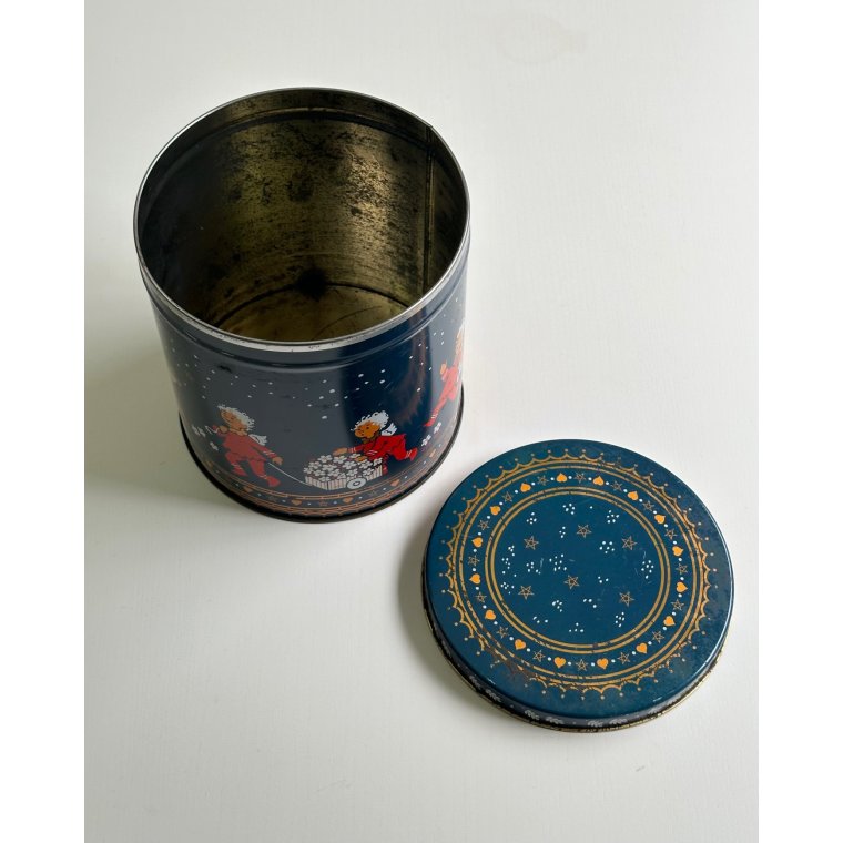 Patinated Christmas tin