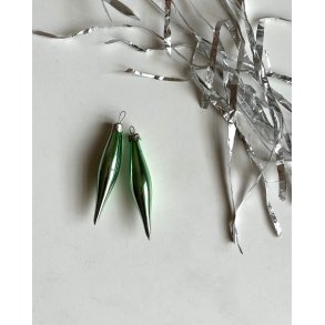 Mini icicles, green, set of 2