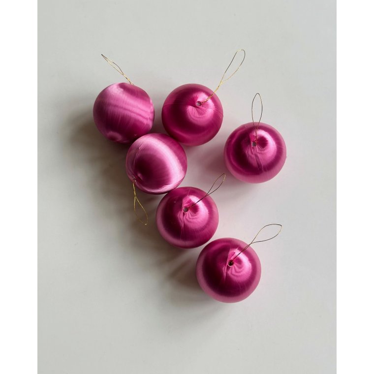 Lyserde silkekugler, 6 stk samlet