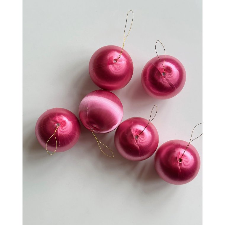 Lyserde silkekugler, 6 stk samlet