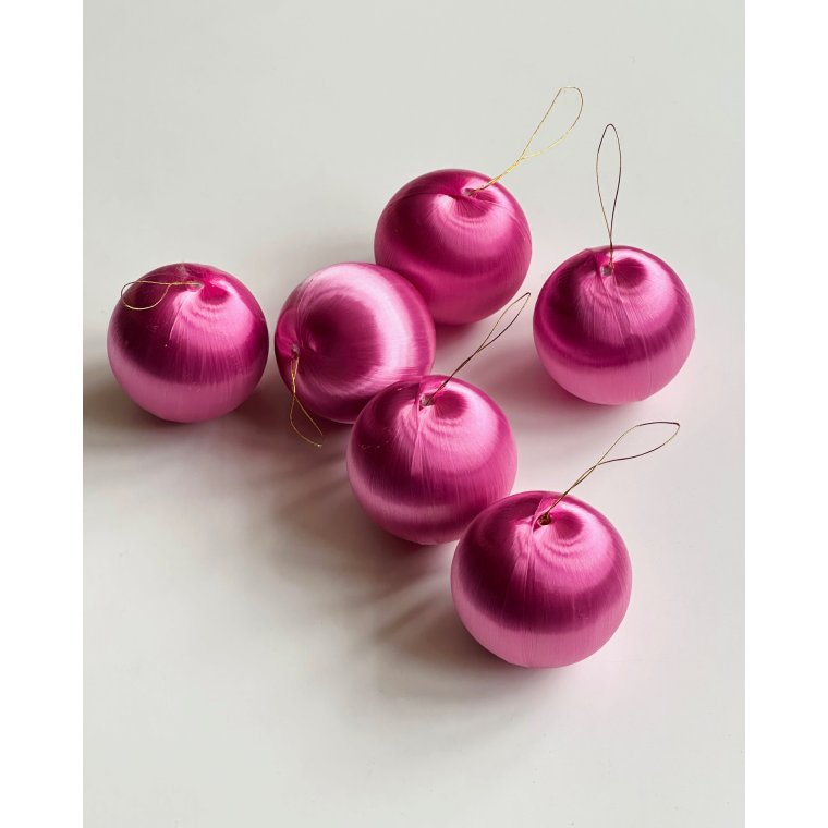 Lyserde silkekugler, 6 stk samlet
