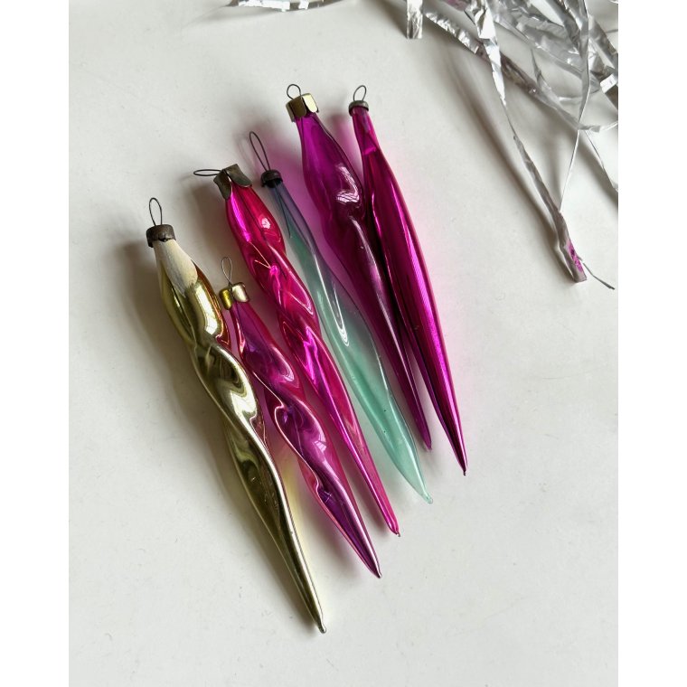 Thin icicles, set of 6, NB
