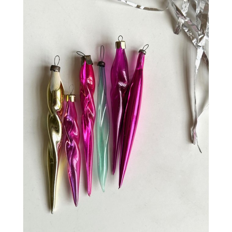 Thin icicles, set of 6, NB