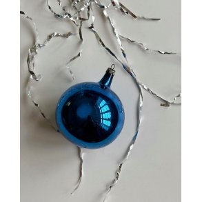 Vintage Christmas ornament, large blue