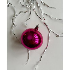 Vintage Christmas ornament, large pink