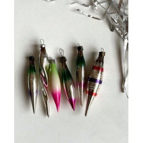 Icicles w color, set of 6