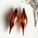 Drops w red stars, set of 2