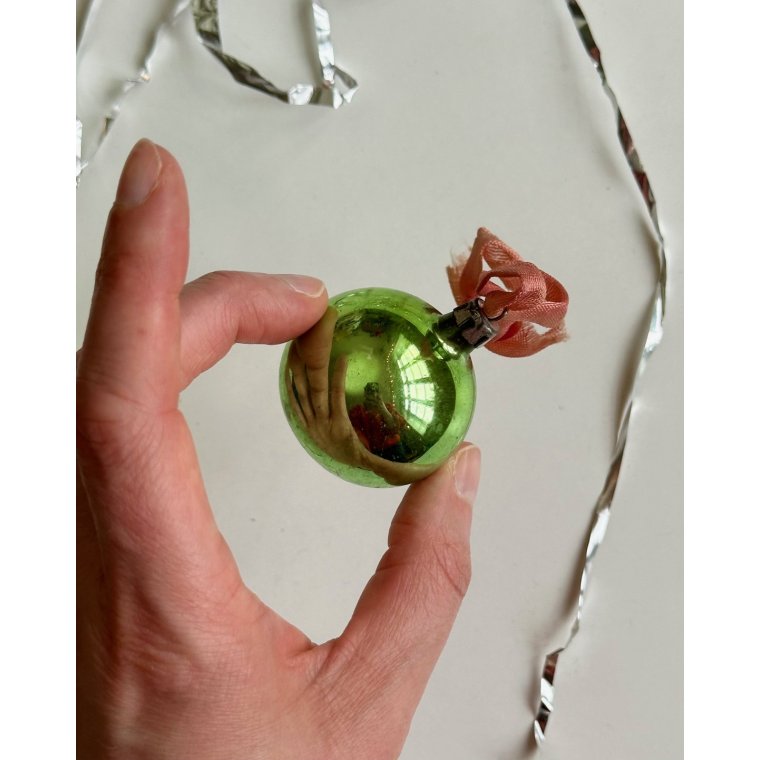 Gammel julekugle, lille grn