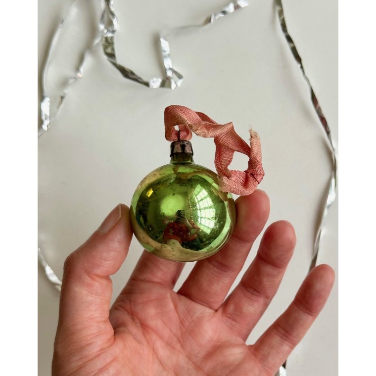 Gammel julekugle, lille grn