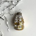 Golden Christmas tree w silver glitter, NB