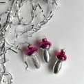 Pink mushrooms, set of 3