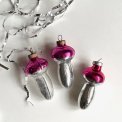 Pink mushrooms, set of 3