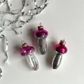 Pink mushrooms, set of 3