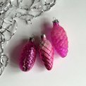 Big pink pine cones, set of 3