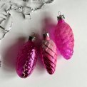 Big pink pine cones, set of 3