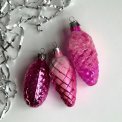 Big pink pine cones, set of 3