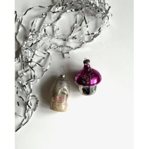 Purple and silver houses, NB, set of 2