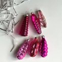 Pink ornamenter, 6 stk samlet