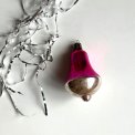 Big bell, silver with pink