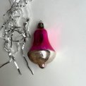 Big bell, silver with pink