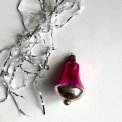 Big bell, silver with pink