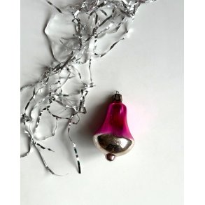 Big bell, silver with pink